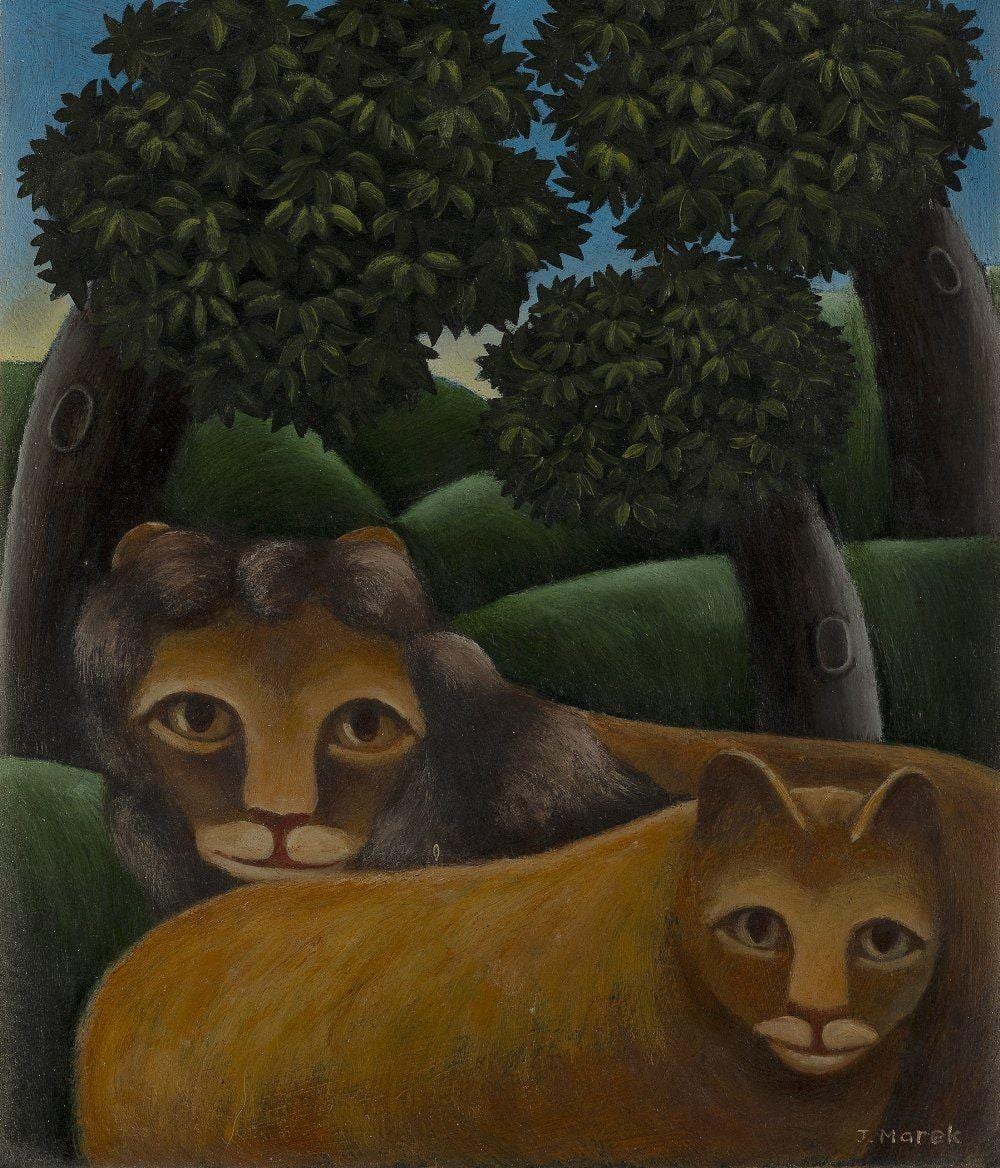 Jerzy Marek comparable auction result: jerzy marek under the trees 1980