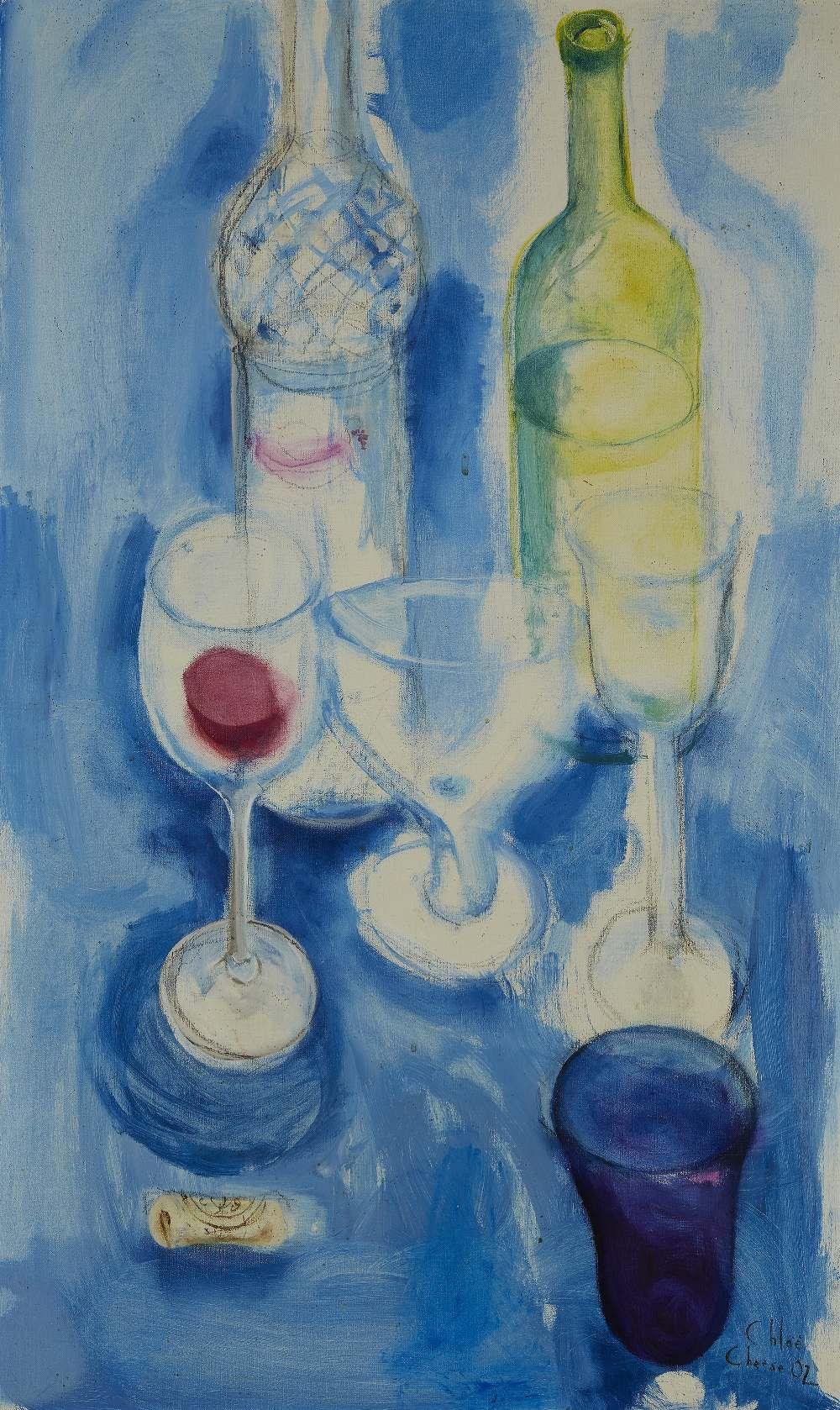 Chloe Cheese comparable auction result: chlo cheese wine glasses and bottles 2002