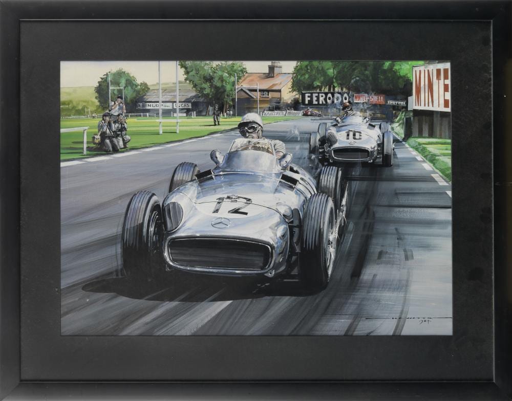 Nicholas Watts comparable auction result: nicholas watts british 1947 the train moss and fangio 1955 british grand prix
