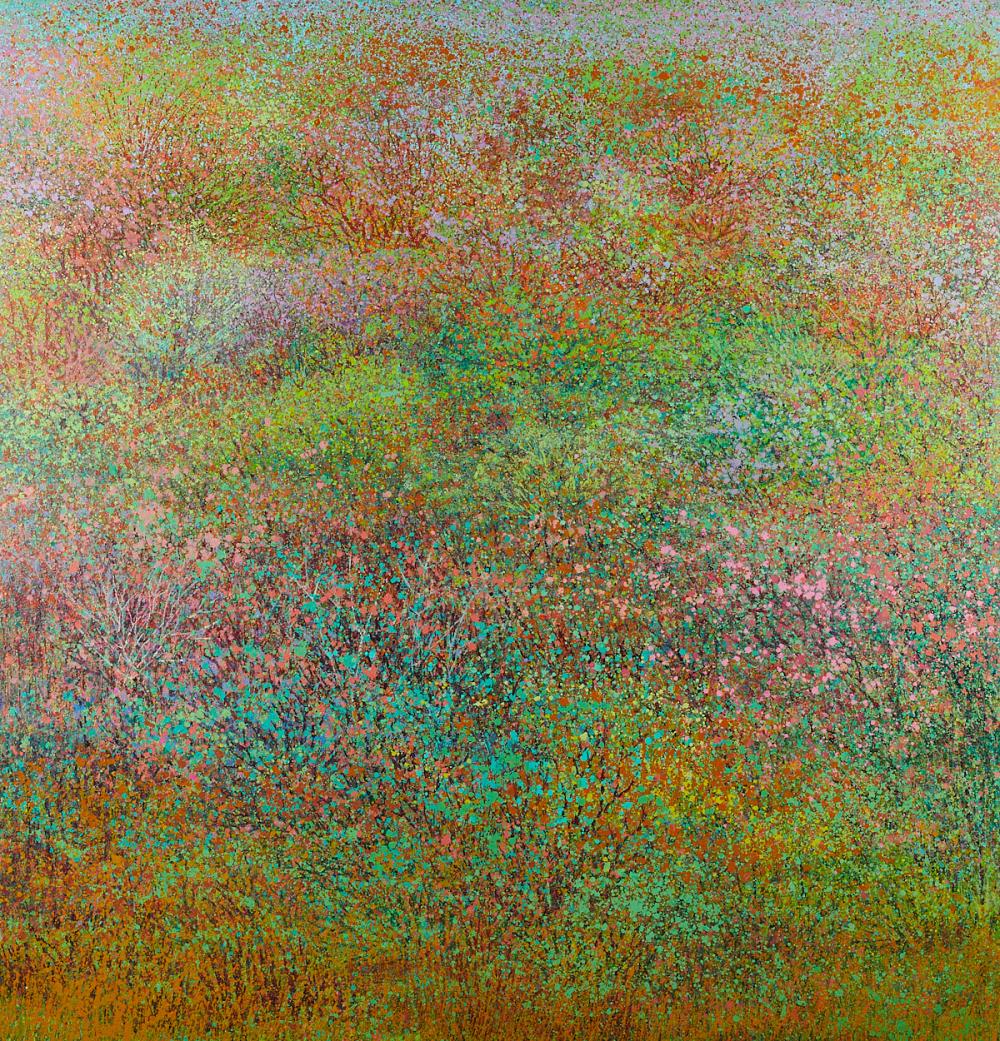 Thelma Appel comparable auction result: thelma appel cascade wood painting 1975