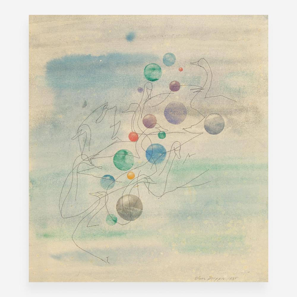 Elsie Driggs comparable auction result: elsie driggs american 1898 1992 you ve seen balloons set haven t you from emily dickinson s poems of death