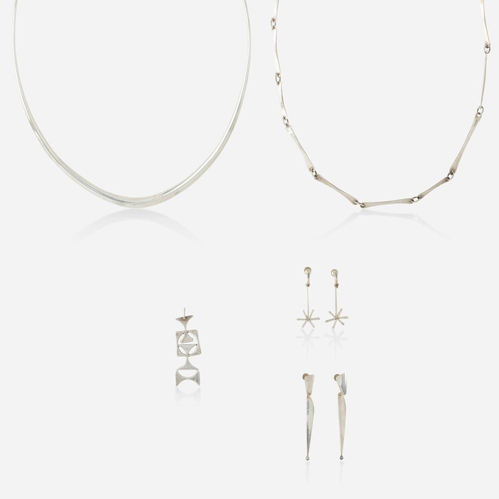 Ed Levin comparable auction result: ed levin group of sterling silver jewelry