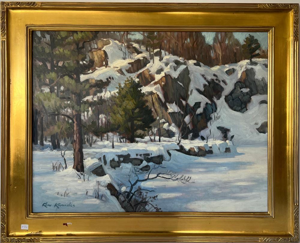 Ken Knowles comparable auction result: ken knowles contemporary oil on board winter q