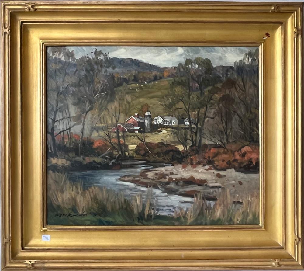 Ken Knowles comparable auction result: ken knowles contemporary oil on board jefferso