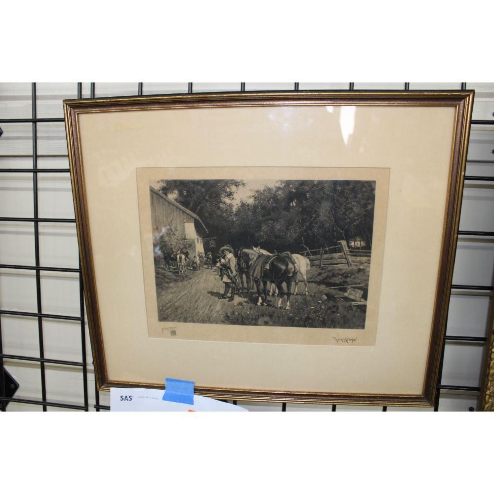 Robert Assmus comparable auction result: 1837 1907 gathering at a country inn signed robert assmus