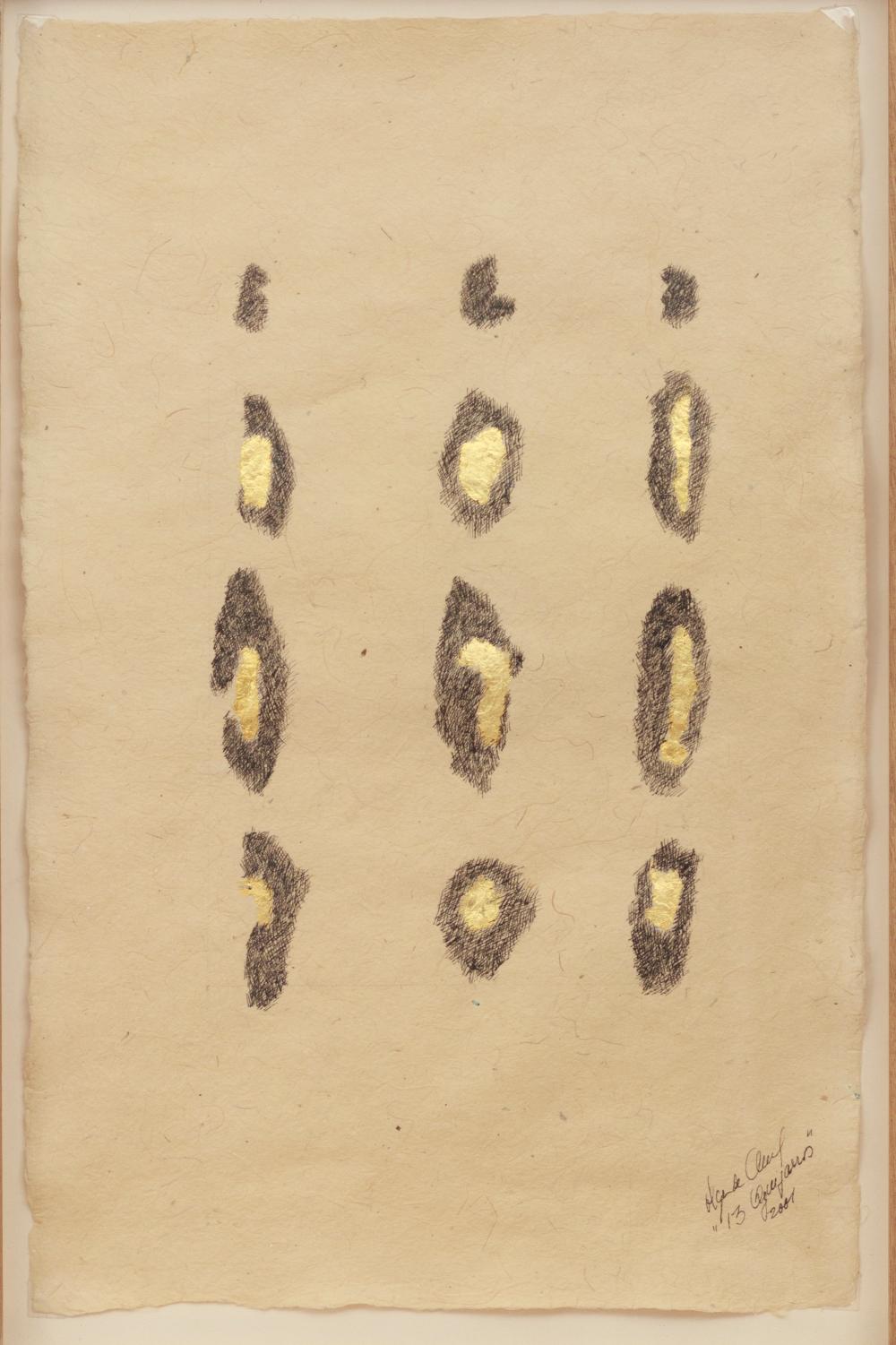 Olga de Amaral (1932) 13 Guijarros, 2001 Técnica mixta sobre papel Medidas: 25 x 39 cm comparable sale