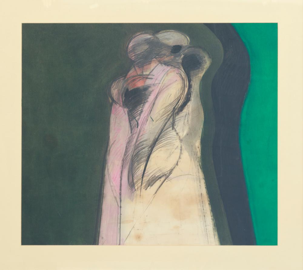 Luis Caballero (1943-1995) S/T, sf. Técnica mixta sobre papel Medidas: 67 x 77 cm comparable sale