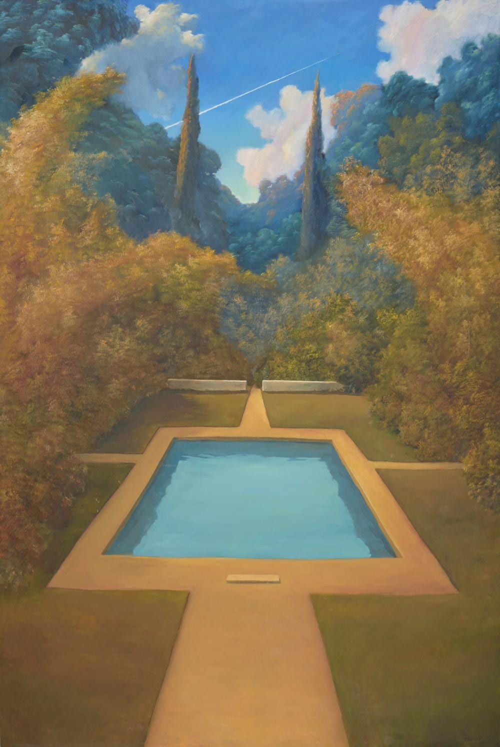Pedro Ruiz (1957) Paisaje Interior, 1992, Óleo sobre lienzo Medidas: 194 x 129.5 cm comparable sale