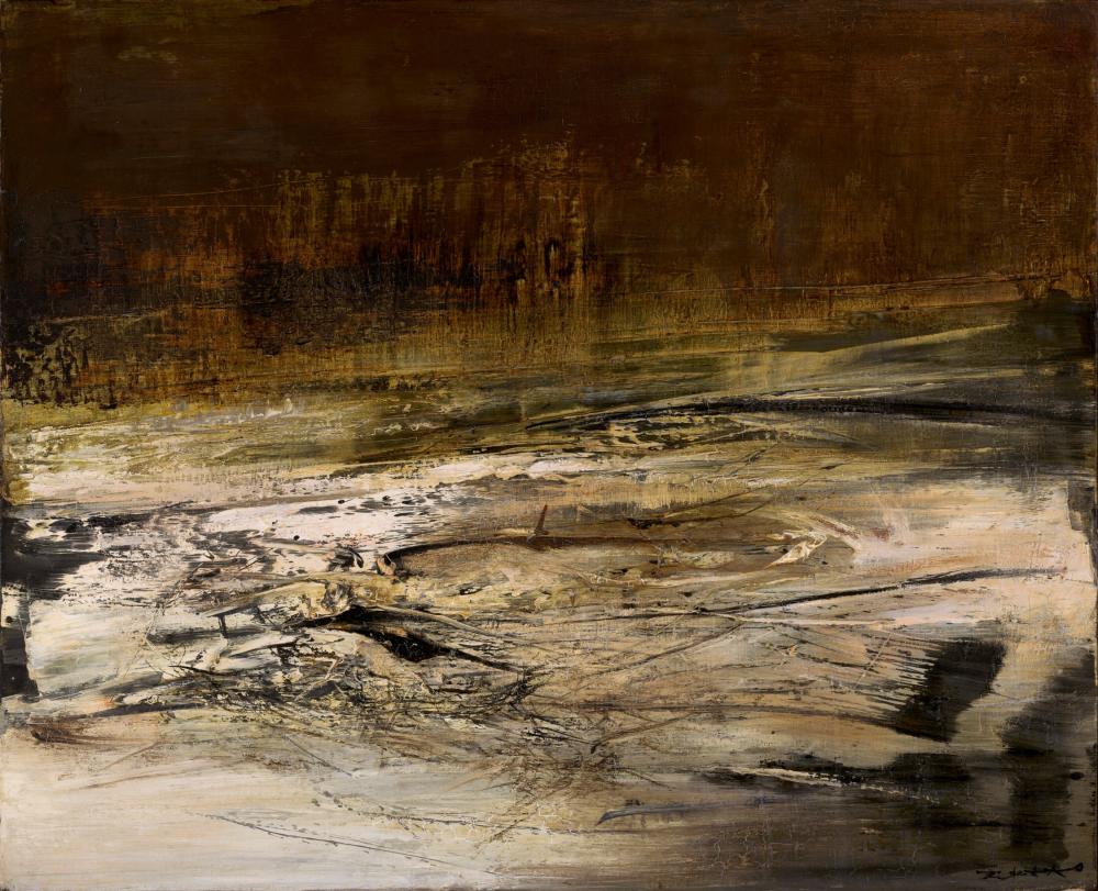 Zao Wou-Ki (ZHAO WUJI, 1920 – 2013) 16.02.64 oil on canvas 65 x 81 cm. (25 comparable sale