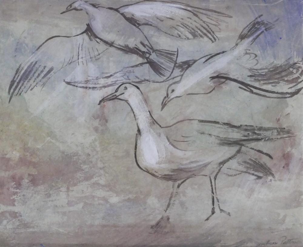 Ambrose Patterson comparable auction result: ambrose patterson the birds tempera