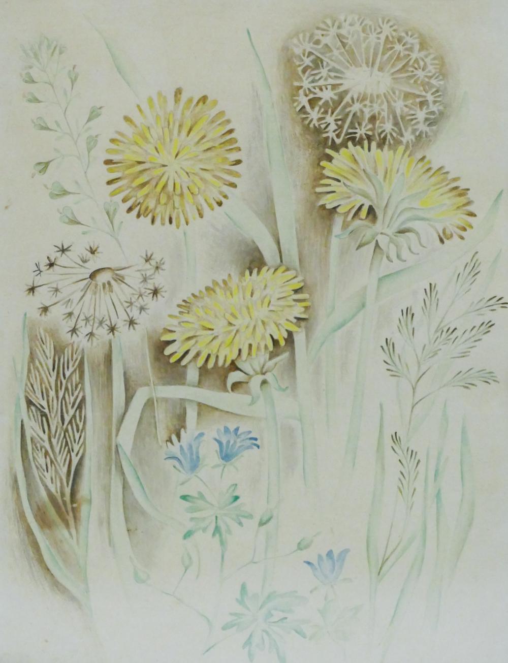 Helmi Juvonen comparable auction result: helmi juvonen wildflowers 1930 s watercolor