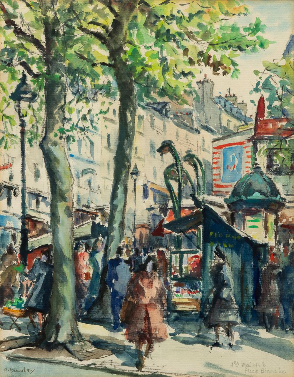 Andre Duculty comparable auction result: andre duculty 1er mai 1948 place blanche
