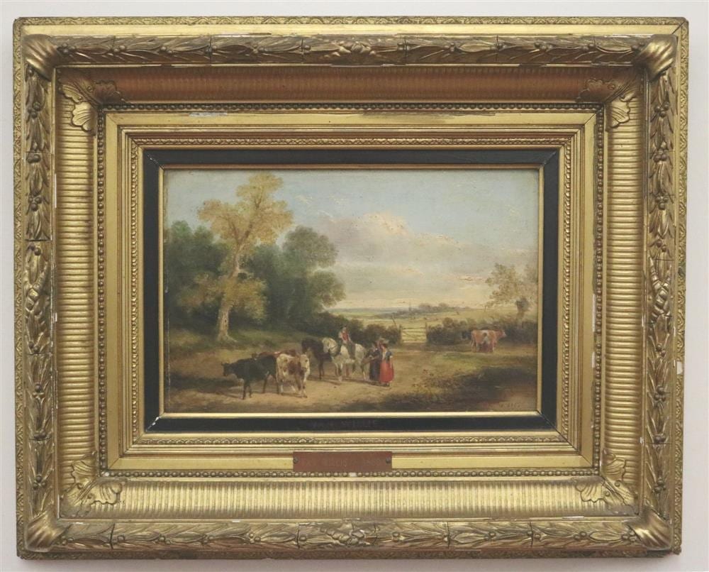 Edmund Aylburton Willis comparable auction result: edmund aylburton willis british american 1808 1899 friends oil on board signed lower right hand corner framed