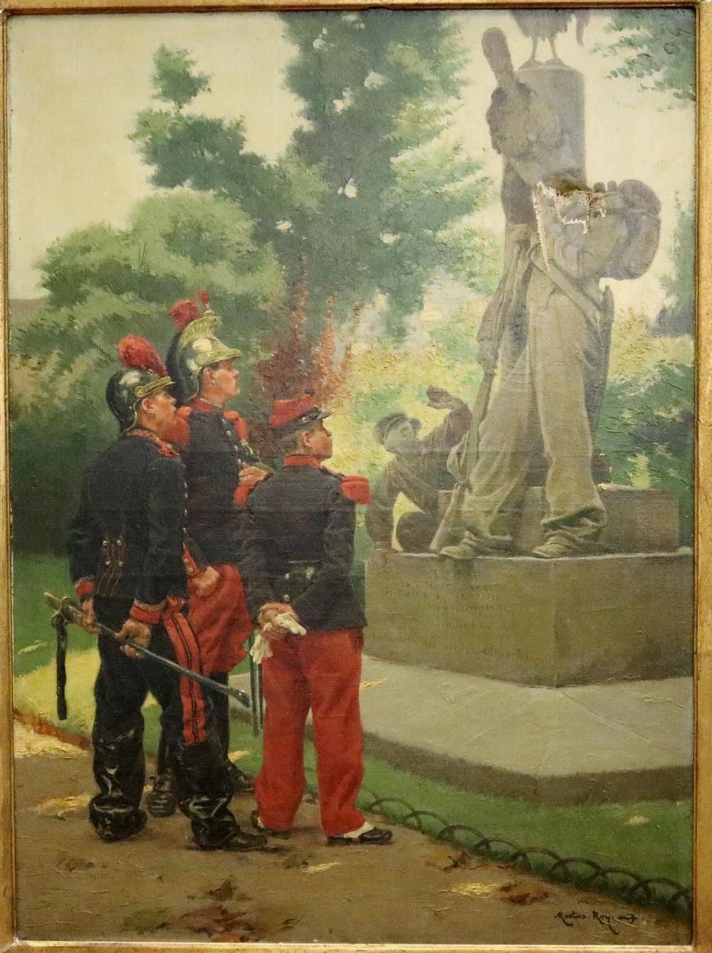 Marius (1833) Roy comparable auction result: marius roy french 1833 1921 monument to fallen heros for restoration oil on canvas signed lower right hand corner signed