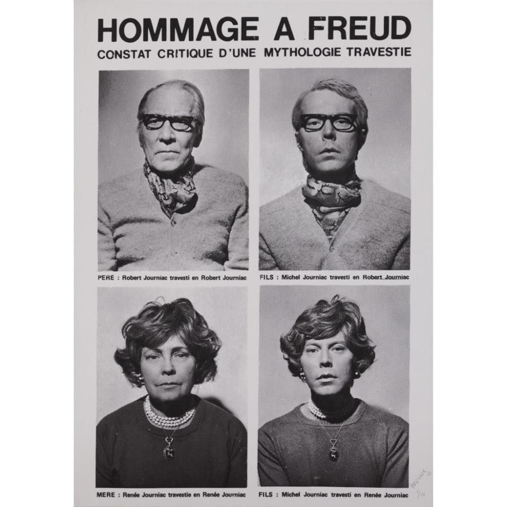 Michel Journiac comparable auction result: michel journiac 1935 1995 hommage freud constat critique d une mythologie travestie march 1972