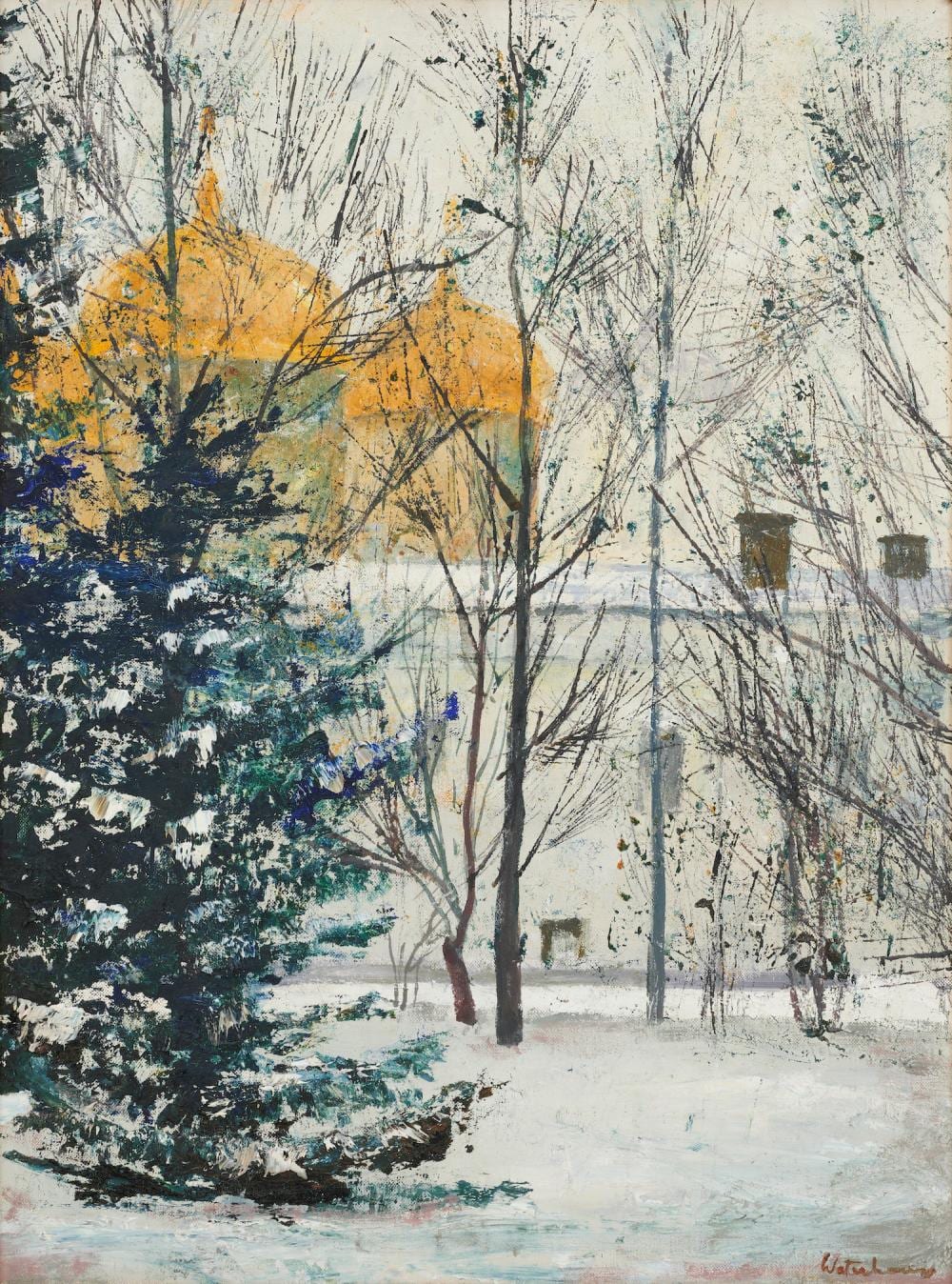 Phyl Waterhouse comparable auction result: phyl waterhouse 1917 1989 moscow oil on canvasboard 59 x 44cm