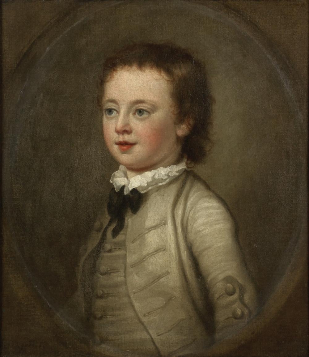 George Knapton comparable auction result: george knapton london 1698 1778 portrait of a boy half length in a buff coat within a painted oval