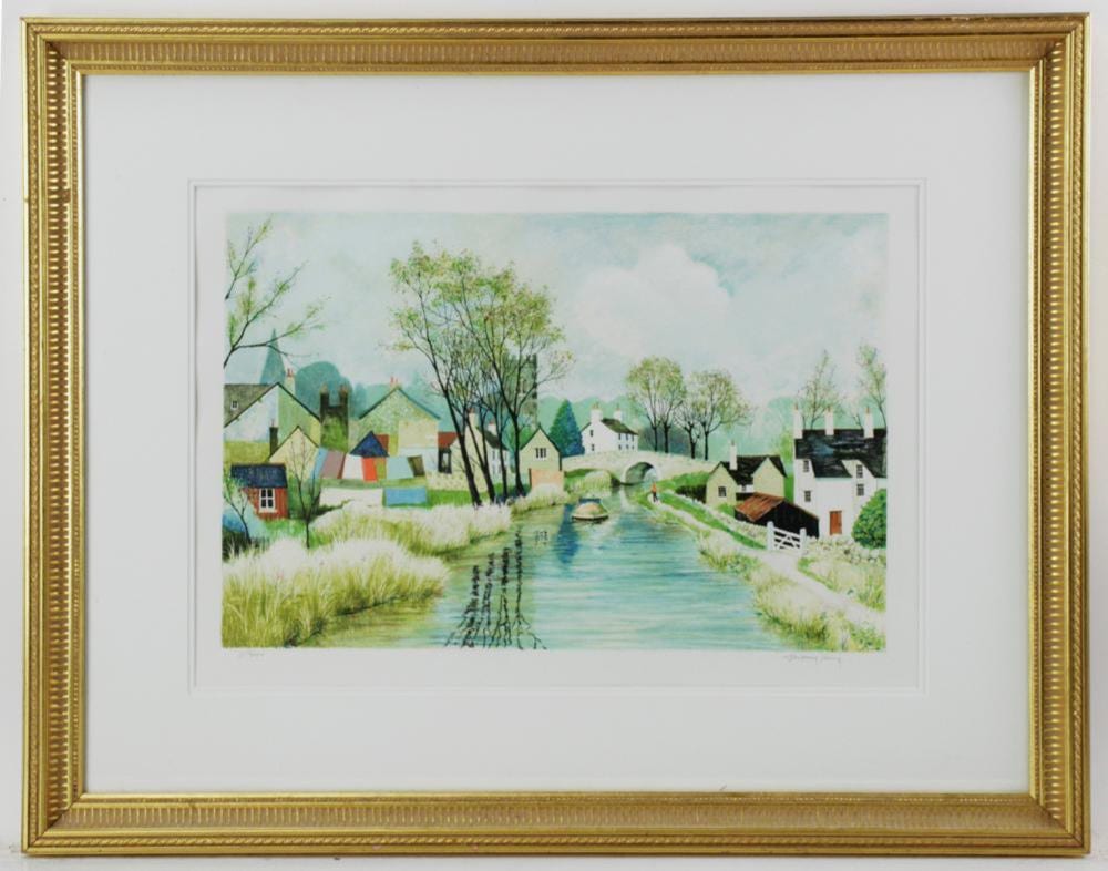 Jeremy King comparable auction result: jeremy king english homes on the river litho