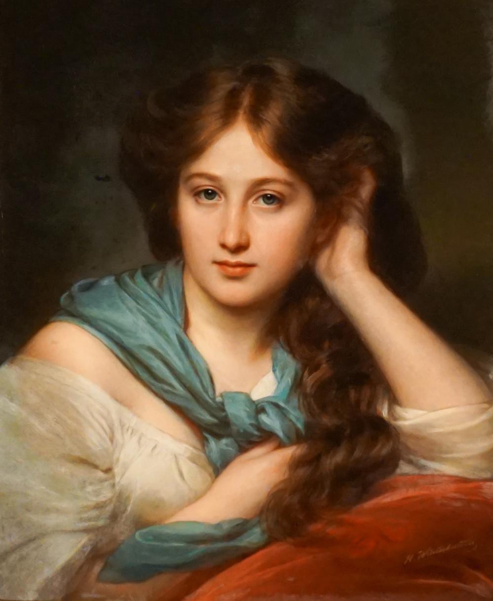 Hermann Winterhalter comparable auction result: hermann winterhalter german swiss 1808 1891 portrait of mrs gordon rose oil on canvas 23 x 18 in 58 4 x 45 7 cm