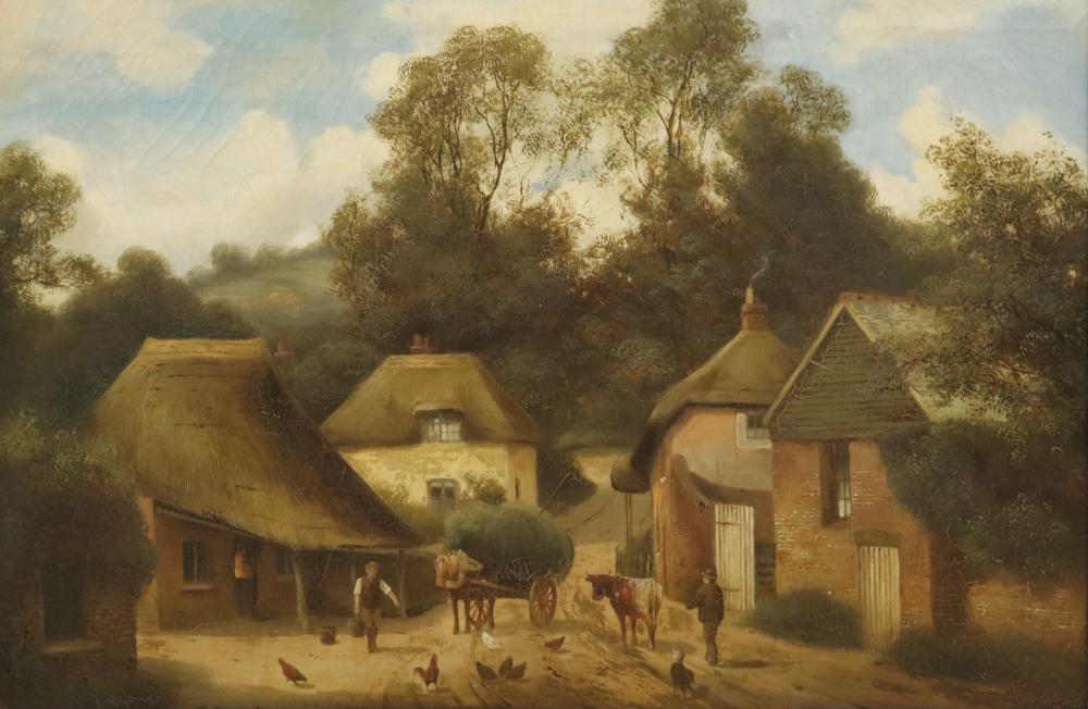 Charles Vickers comparable auction result: charles vickers 1821 1895 british village scene