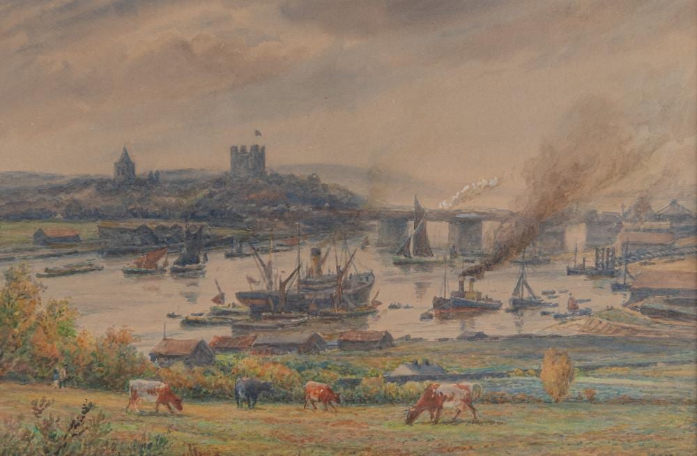 George Cochrane Kerr comparable auction result: george cochrane kerr exh 1880 1907 rochester from frindsbury hill