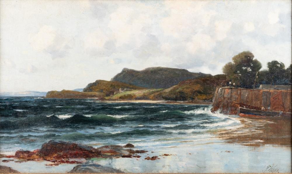 richard wane 1852 1904 a coastal landscape with harbour wall · Elstob Auctioneers · 2023-09-13 Richard Wane comparable auction result: richard wane 1852 1904 a coastal landscape with harbour wall