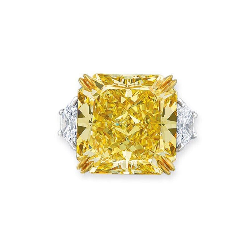 Bulgari Coloured Diamond And Diamond Ring comparable sale