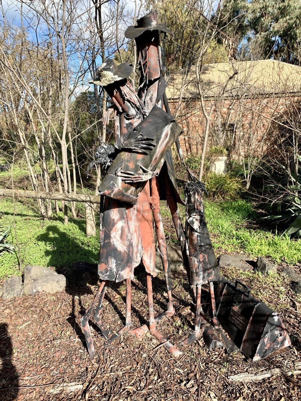 Kim Kennedy comparable auction result: kim kennedy fabulous life size monumental iconic australiana modern sculptured metal figured group titled 1838 ballarat immigrants