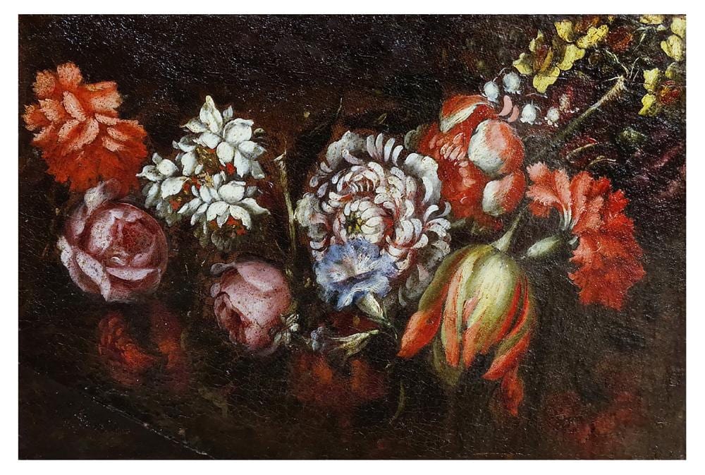 Bartolomeo Ligozzi comparable auction result: bartolomeo ligozzi 1630 1695 attribu nature morte de fleurs en guirlande