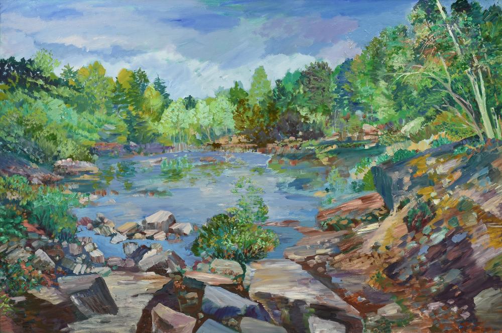 Thelma Appel comparable auction result: thelma appel american b 1940 a painting quarry ii 1982