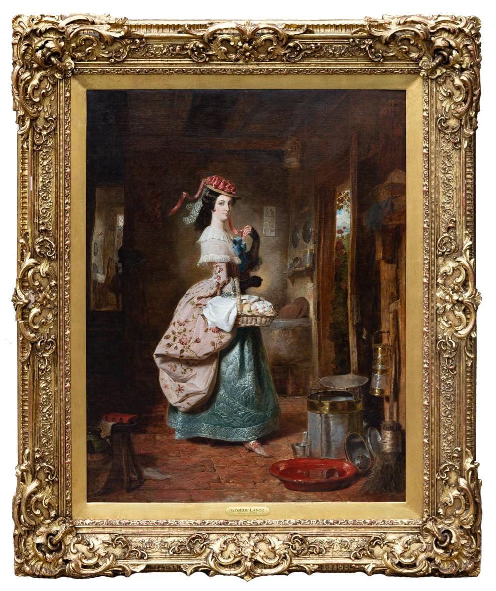 George Lance comparable auction result: george lance british 1802 1864 the village coquette