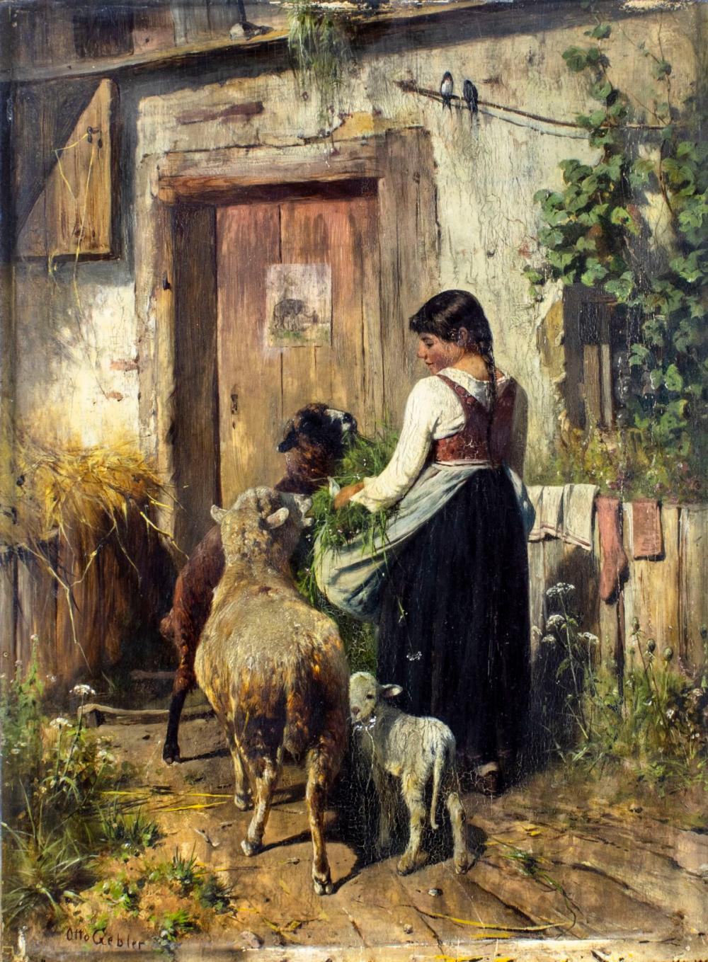 Otto Gebler comparable auction result: otto gebler german 1838 1917 oil painting antique