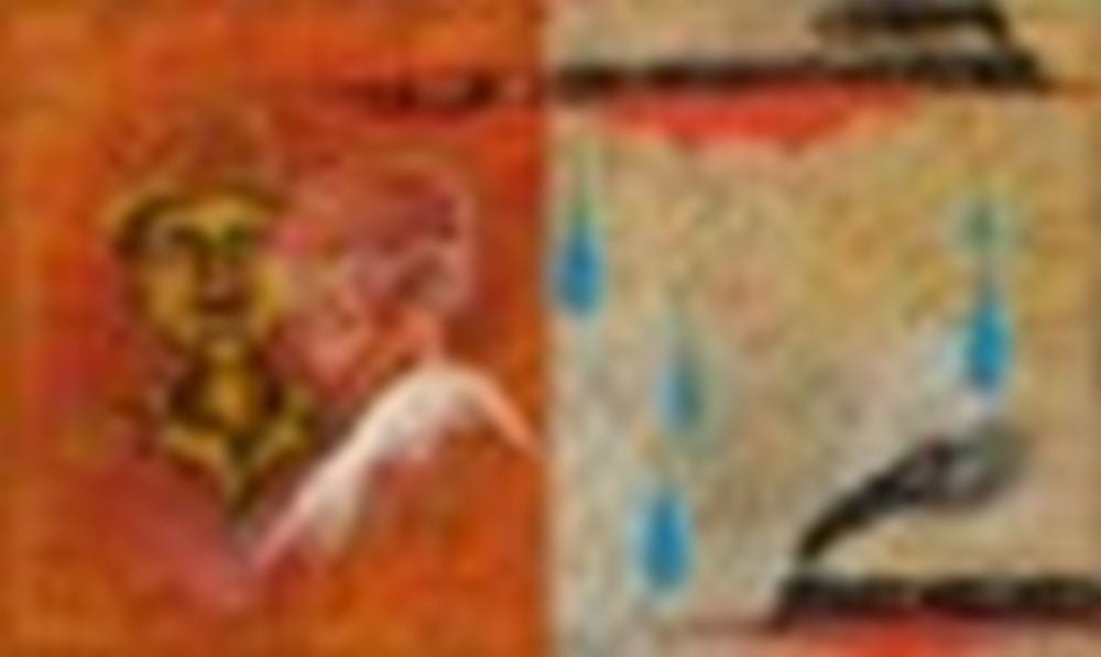 Arpana Caur comparable auction result: arpana caur b 1954 the great divide oil on canvas diptych 41 x 68 in 1
