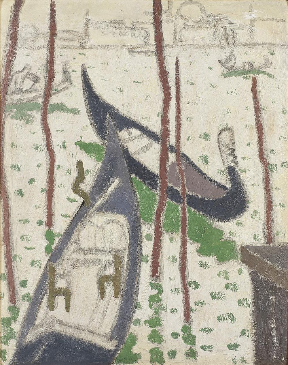 Jessica Dismorr comparable auction result: jessica dismorr british 1885 1939 venice with gondolas and church 40 2 x 32 3 cm 15 3 4 x 12 5 8 in painted circa 1911 12