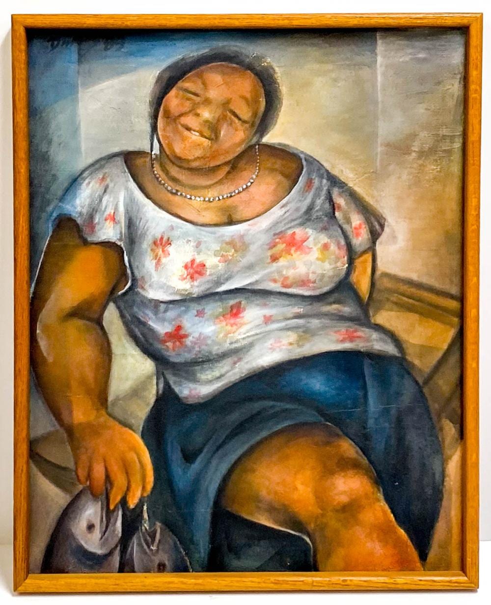 Dickens Chang comparable auction result: dickens chang b 1948 original oil painting