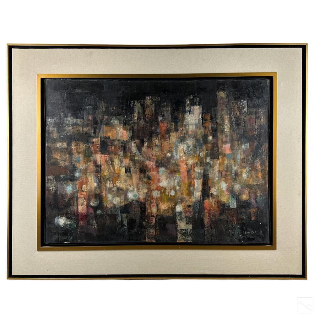 Jean Kalisch comparable auction result: jean kalisch 1912 1995 cubist cityscape painting