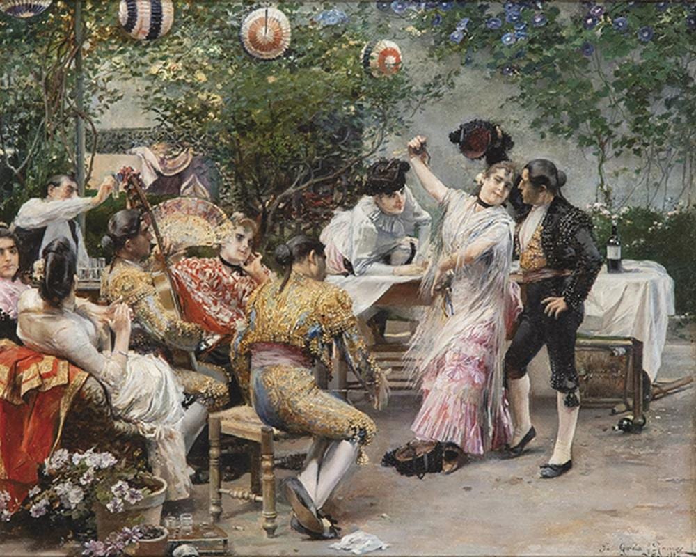 José García y Ramos comparable auction result: jos garc a y ramos flamenco party after the bullfight