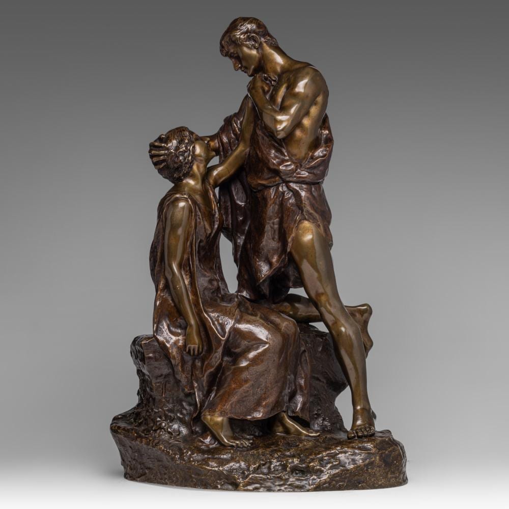 Georges Colin comparable auction result: georges colin 1876 1917 two passionate lovers patinated bronze h 60 cm
