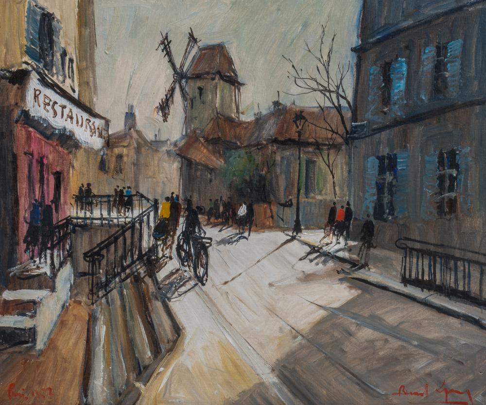 Bernard Lignon comparable auction result: bernard lignon 1928 2015 view of the moulin rouge in paris oil on canvas 45 x 55 cm 17 7 x 21 6 in frame 72 x 79 cm 28 3 x 31 1 in