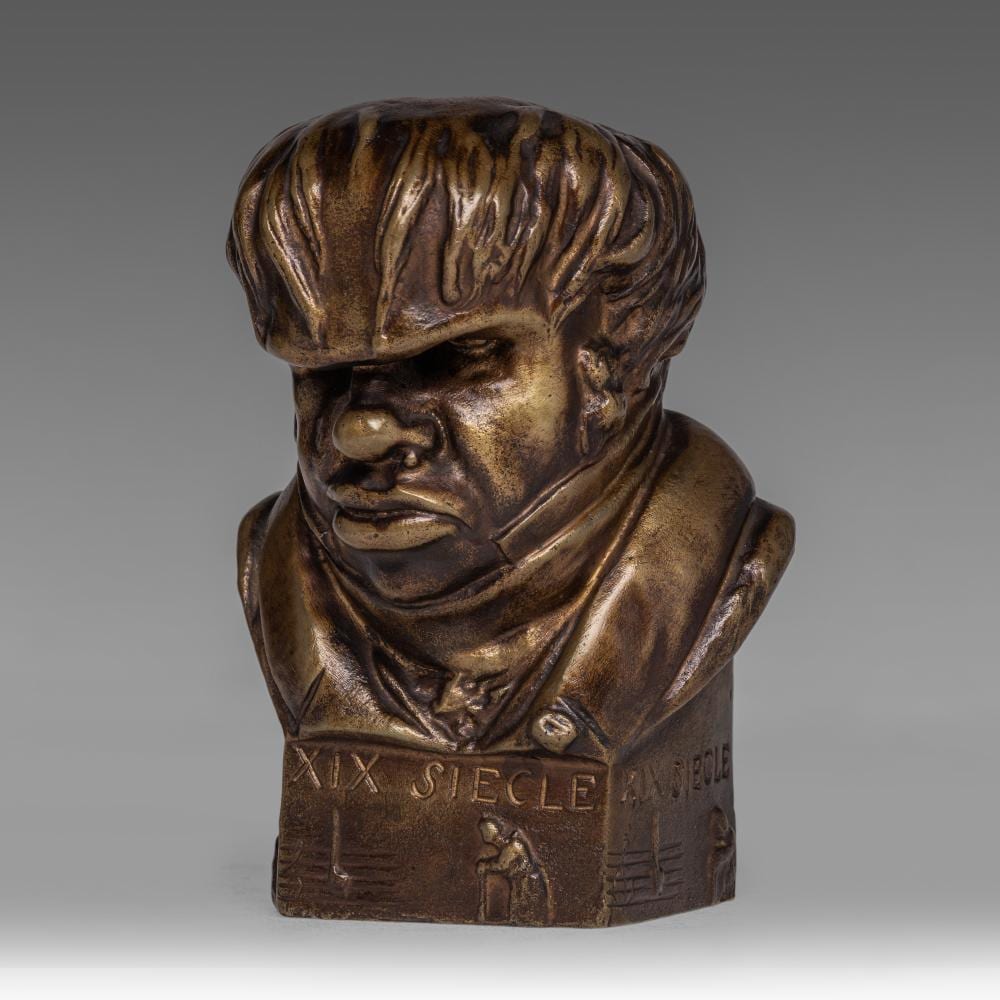 Jean-Pierre Dantan comparable auction result: jean pierre dantan 1800 1869 bust of fran ois joseph f tis music composer dated 1833 h 14 cm