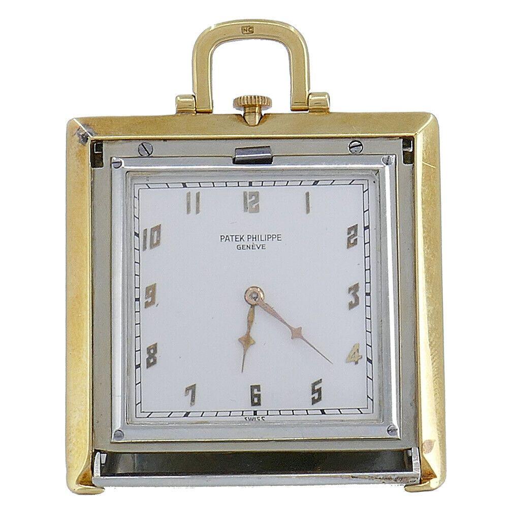 14k Vintage Patek Philippe TRAVEL CLOCK Pendant Pocket Watch sold by Intervendue, lot 268 — auction record photograph