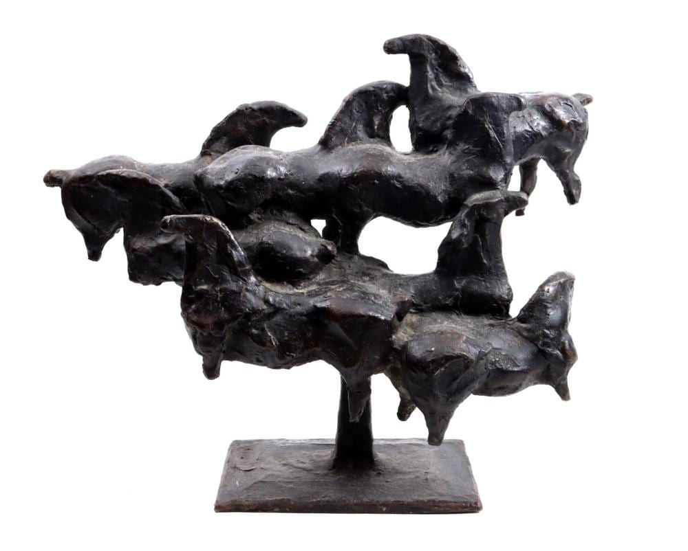 Eric Claus comparable auction result: eric claus haarlem 1936 bronze sculpture of nevelpaarden