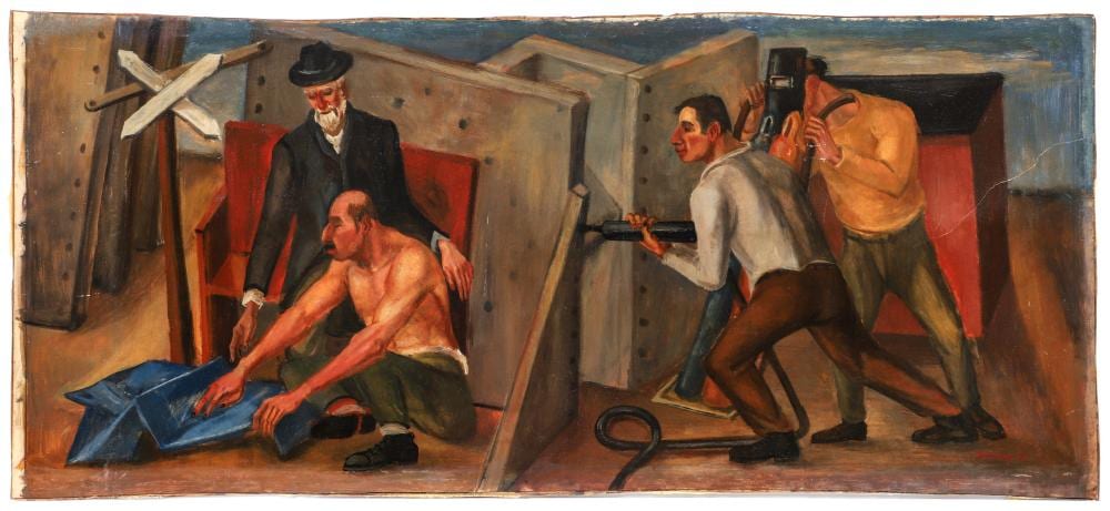 frank dininno oil on poster board builders · Concept Art Gallery · 2023-09-30 Frank Dininno comparable auction result: frank dininno oil on poster board builders