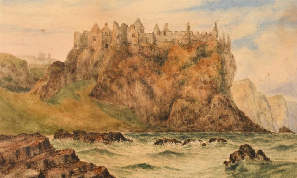 Alexander Williams comparable auction result: alexander williams 19th century a view of dunluce castle northern ireland watercolour indistinctly signe