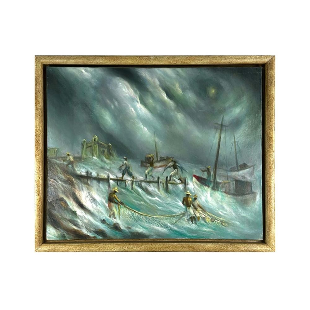 Hector Molne comparable auction result: hector molne cuban b 1937 storm oil on canvas