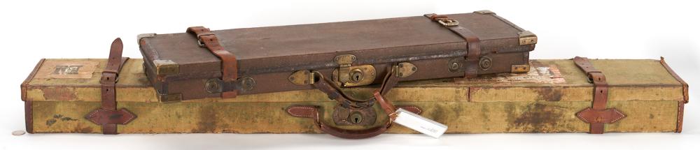 2 Antique Gun Cases incl. J Graham & Co; George Gibbs sold by Case Antiques, Inc. Auctions & Appraisals, lot 607 — auction record photograph