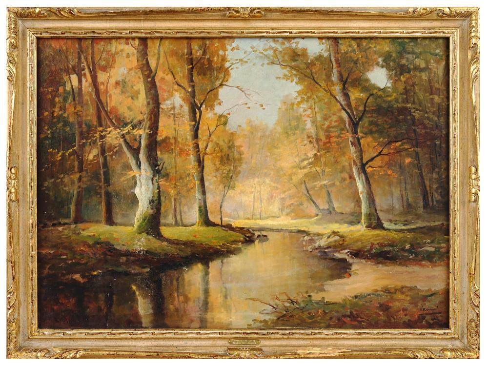 Auction comp thumbnail for ATTR TO MAURICE DE VLAMINCK LANDSCAPE OIL PAINTING (Antique Arena Inc, Lot 67)