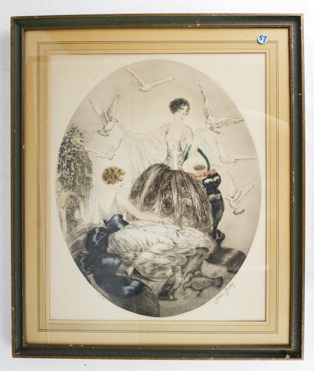 Jean (1925) Gilles comparable auction result: jean gilles fr b 1925 art deco etching