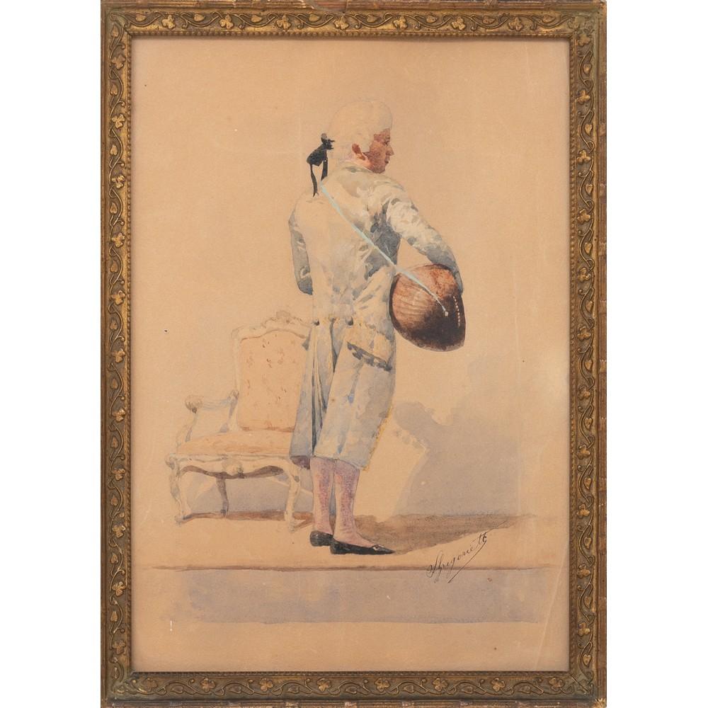 Salvatore (1870) Gregorietti comparable auction result: salvatore gregorietti acquarello su carta