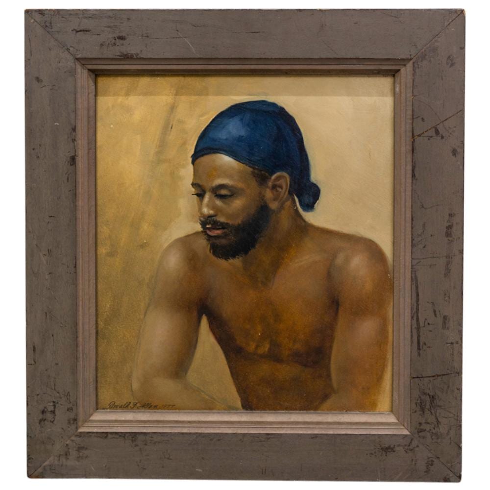 Donald F. Allan comparable auction result: donald f allan american 1927 2013 oil on panel portrait painting